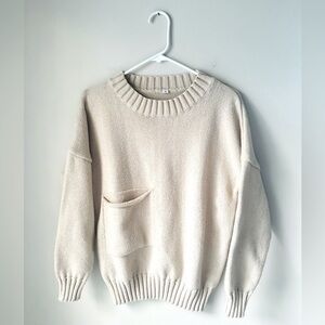 Cotton Knit Pocket Sweater